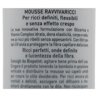 Biopoint Styling - Mousse Ravvivaricci, Definisce i Capelli Ricci, Azione Idratante e Anticrespo, Dona Morbidezza, Elasticità e Volume, 150 ml