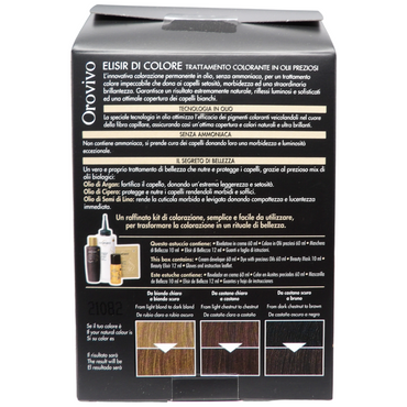 Biopoint Orovivo - Elisir di Colore, Set Tinta Capelli in Olio Senza Ammoniaca, Azione Nutriente e Illuminante, Dona un Colore Intenso e Brillante, 142 ml n° 7.18