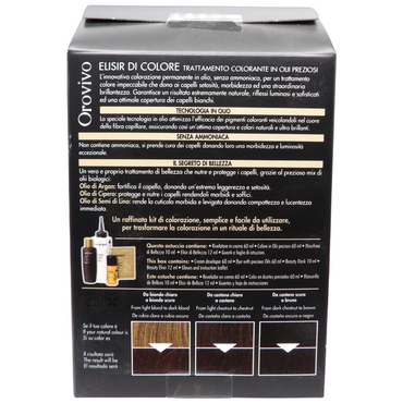 Biopoint Orovivo - Elisir di Colore, Set Tinta Capelli in Olio Senza Ammoniaca, Azione Nutriente e Illuminante, Dona un Colore Intenso e Brillante, 142 ml n° 6.60