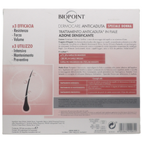 Biopoint Dermocare - 20 x 6 ml Fiale Anticaduta Capelli con Aminoacidi e Betaina, Rivitalizza il Follicolo, Volumizza il Fusto del Capello, Per Cute Sensibile, Trattamento Intensivo Venti Giorni