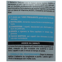 BIOPOINT Balsamo DELICATO Con Vitamins ACEF, Ultra Morbidezza, Per Tutti i Tipi Di Capelli. Dona Vitalità e Benessere 350ml
