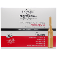 Biopoint Professional Hair Program Trattamento Fiale Anticaduta, Arricchite con Ginseng e un blend di Cellule Staminali Vegetali per capelli soggetti a caduta, 10 Fiale da 7 ml