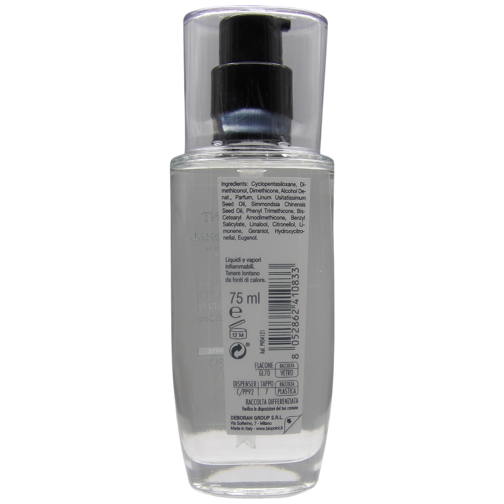 Biopoint Professional Hair Program - Cristalli Liquidi Illuminanti, con Semi di Lino, per Capelli Spenti e Opachi, Capelli Morbidi e Lucenti, 75ml
