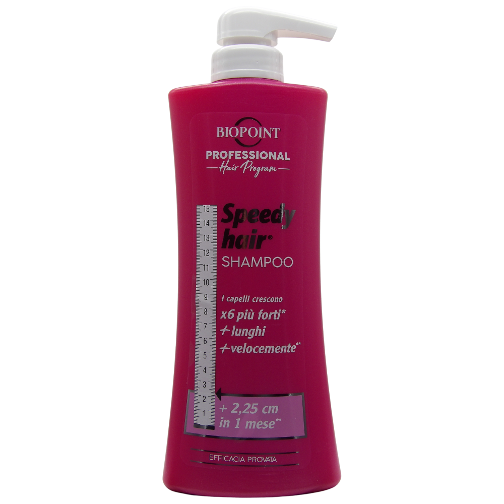 Biopoint Speedy Hair - Shampoo, Deterge Delicatamente E Protegge La Fibra Capillare, Azione Stimolante Per Una Crescita Più Rapida Dei Capelli, 400 Ml