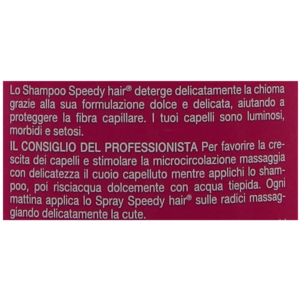 Biopoint Speedy Hair - Shampoo, Deterge Delicatamente E Protegge La Fibra Capillare, Azione Stimolante Per Una Crescita Più Rapida Dei Capelli, 400 Ml