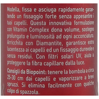 Biopoint Styling Finish - Lacca Ecologique NO GAS Fissaggio Forte 3, con Filtri Solari UV, Formato Viaggio 75ml