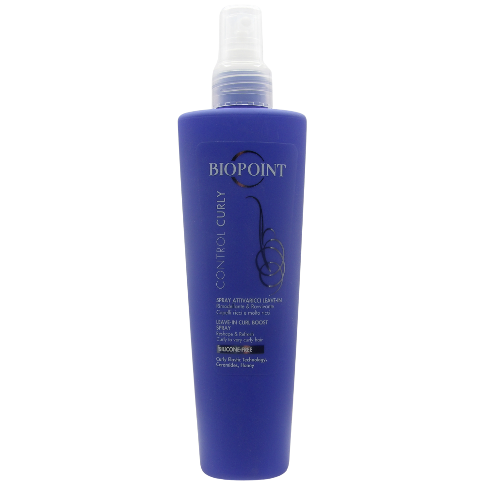 Biopoint Control Curly - Spray Attivaricci Leave-In Senza Risciaquo, Anti-crespo, Rimodellante e Ravvivante, Definisce i Capelli Ricci e Dona Corpo e Nutrizione, 200 ml