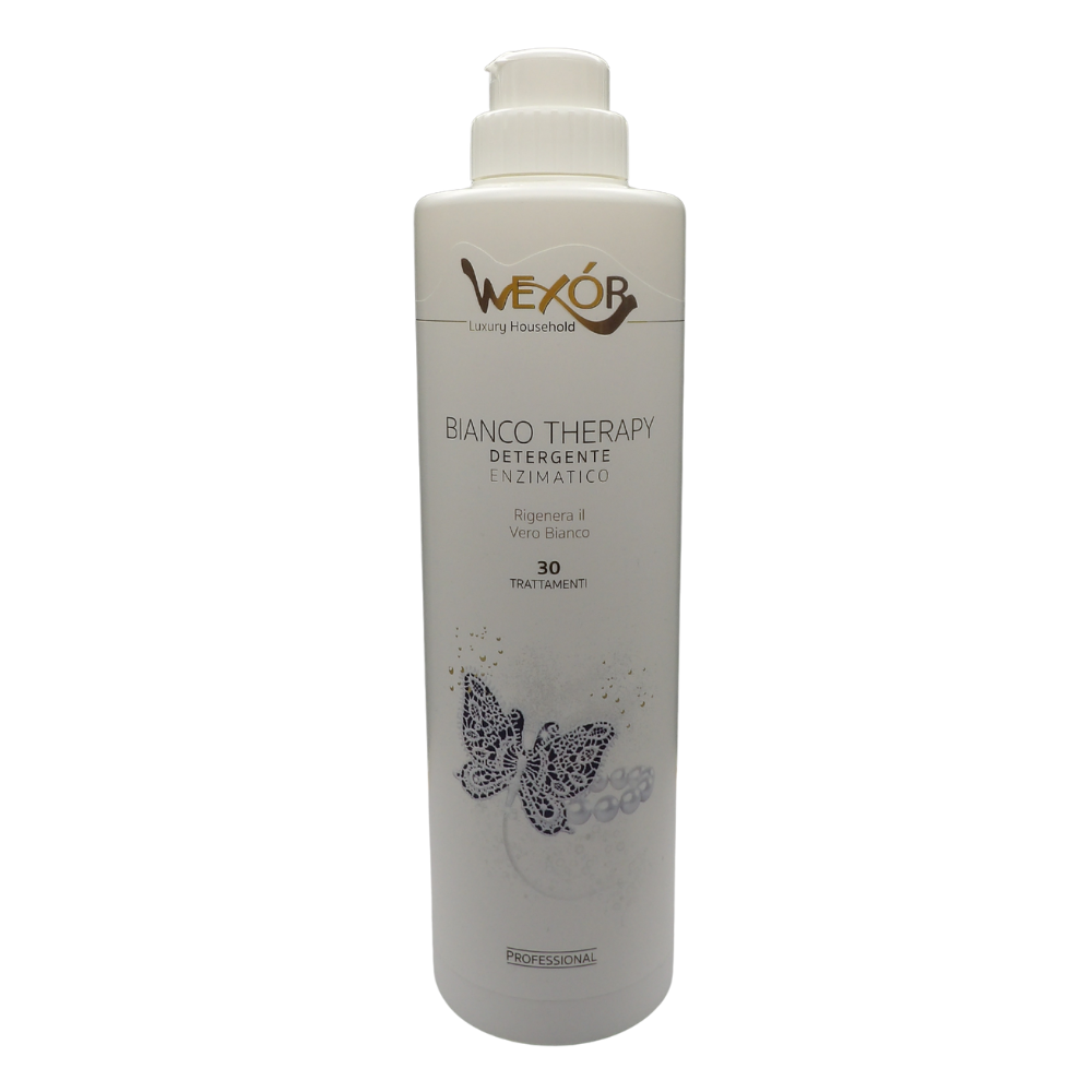 Wexór Detergente Enzimatico BIANCO THERAPY, Rigenera Il Vero Bianco. Già Dal Primo Lavaggio Ridona Brillantezza e Lucentezza 750ml