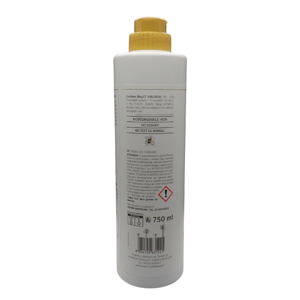 Wexór Detergente Enzimatico NERO THERAPY Per Capi Neri e Scuri. Rendono Il Nero Più Intenso e Omogeneo, Ed i Colori Scuri Brillanti e Originali 750ml