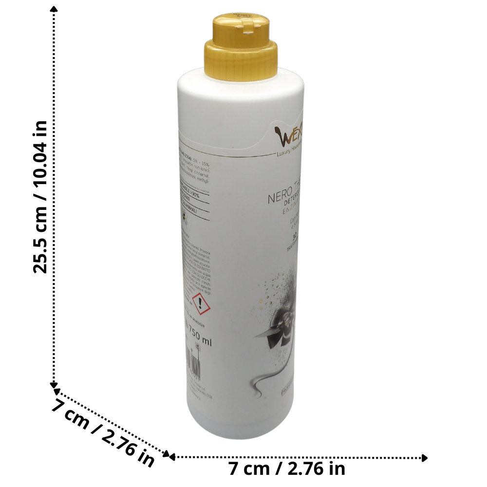 Wexór Detergente Enzimatico NERO THERAPY Per Capi Neri e Scuri. Rendono Il Nero Più Intenso e Omogeneo, Ed i Colori Scuri Brillanti e Originali 750ml