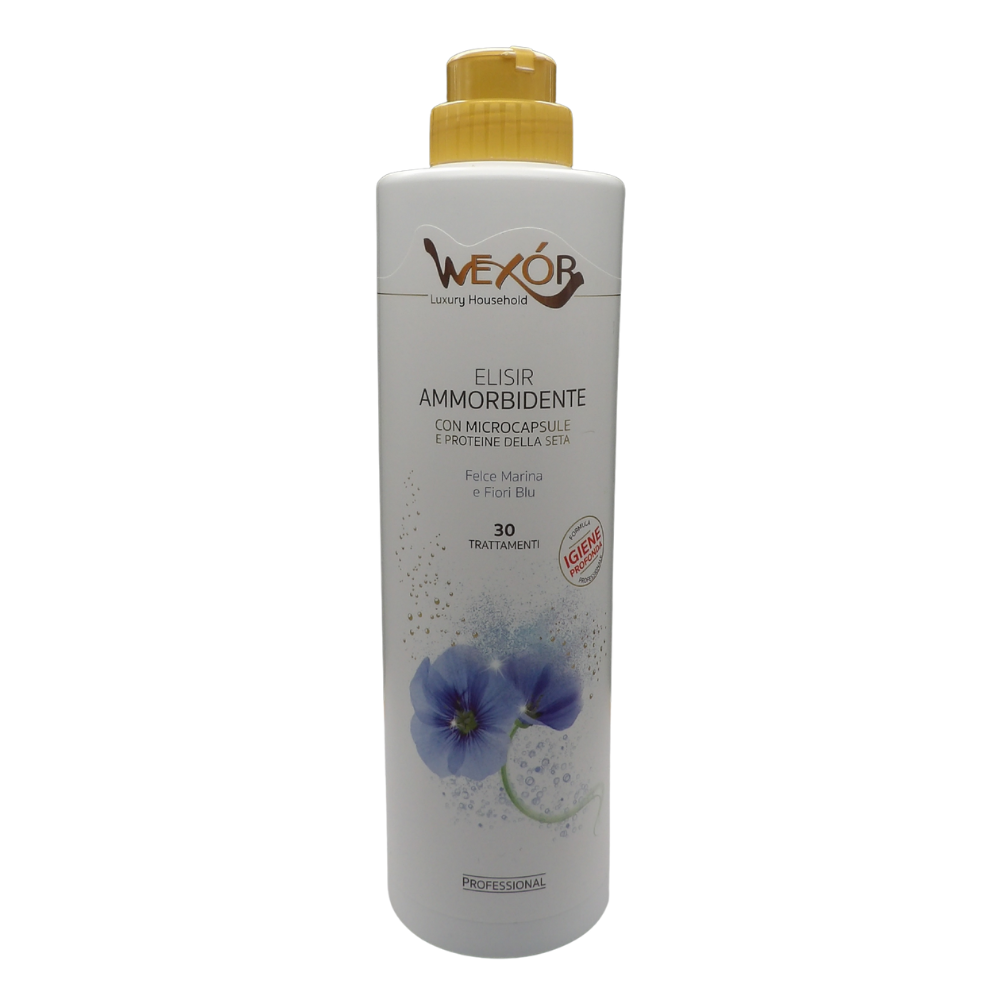 Wexór Elisir Ammorbidente, Con Microcapsule e Proteine Della Seta FELCE MARINA E FIORI BLU 750ml