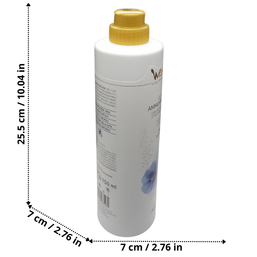 Wexór Elisir Ammorbidente, Con Microcapsule e Proteine Della Seta FELCE MARINA E FIORI BLU 750ml