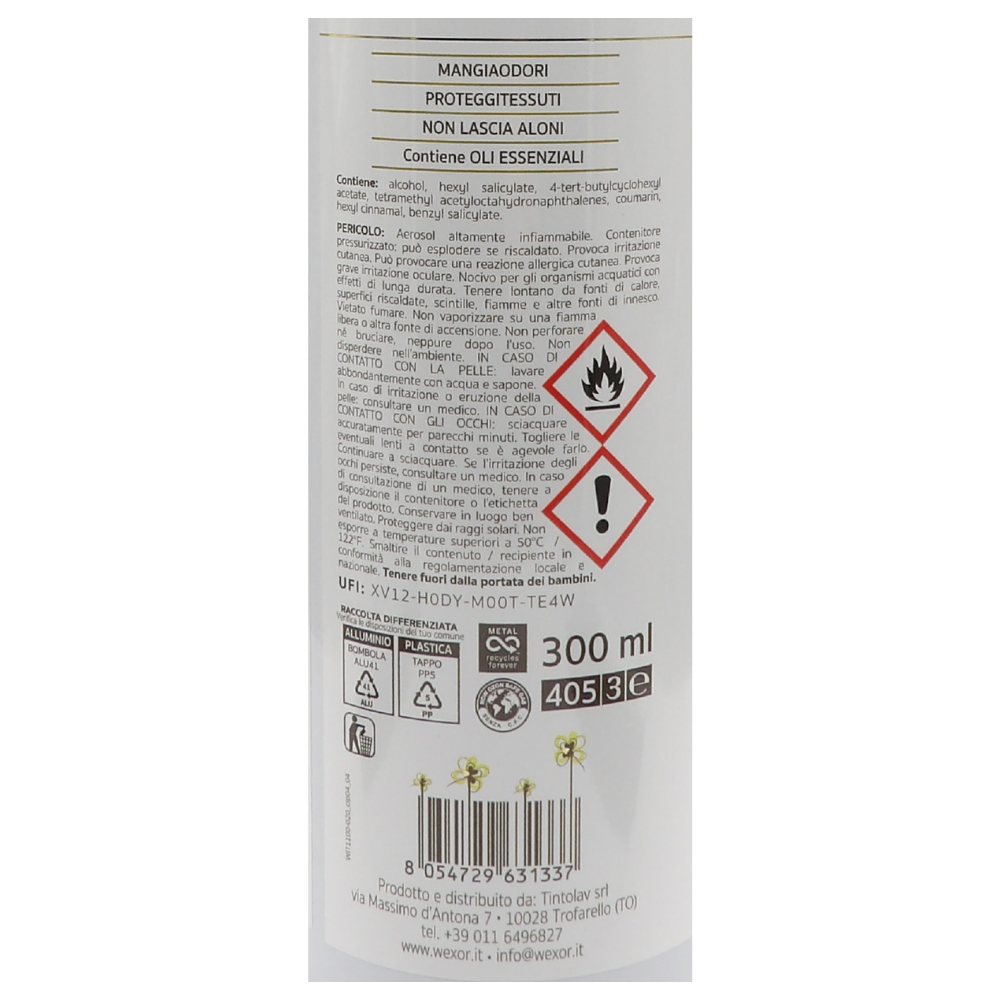 Wexór Elisir SALVATESSUTI Profuma e Protegge, Ylang Ylang, Cashmere e Legno di Patchouli. La Fragranza Raffinata, Intensa e Preziosa Conduce a Sensazioni Avvolgenti e Inebrianti 300ml