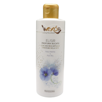 Wexór Elisir Profuma Bucato Con Microcapsule e Proteine Della Seta. Essenza Profumata Per Il Bucato FELCE MARINA E FIORI BLU 200ml