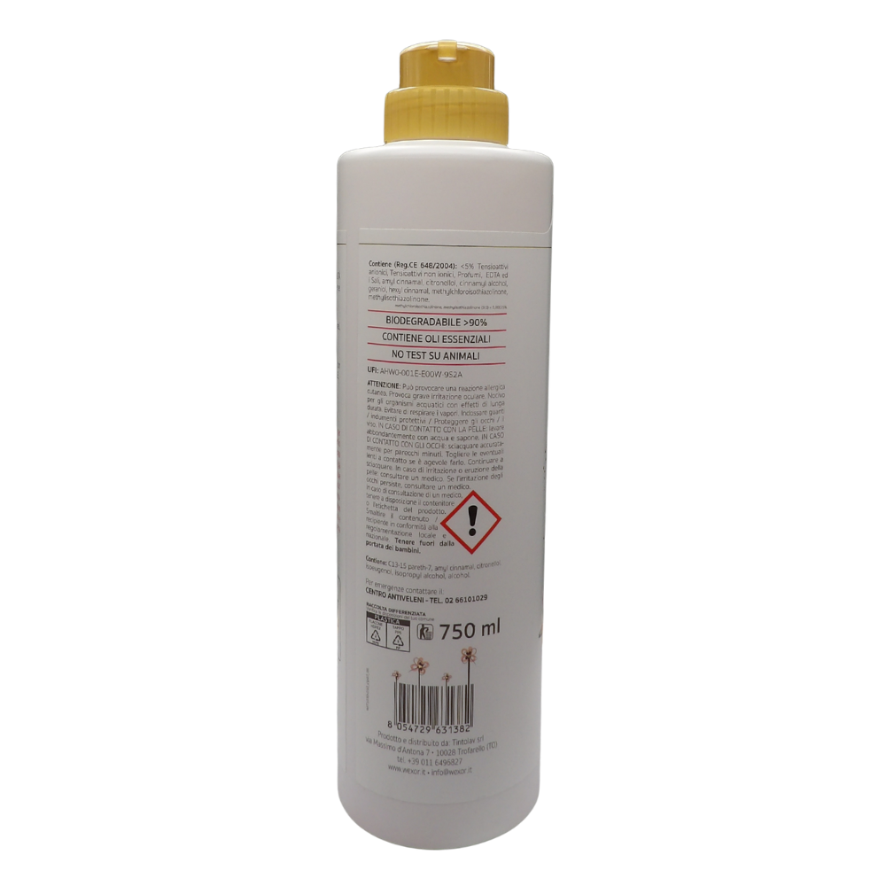 Wexór ELISIR PAVIMENTI Armonia Rosa, Detergente In Gel Igienizzante Con Microcapsule, Profumo ROSA INGLESE, GERANIO e FIORI DI CILIEGIO 750ml