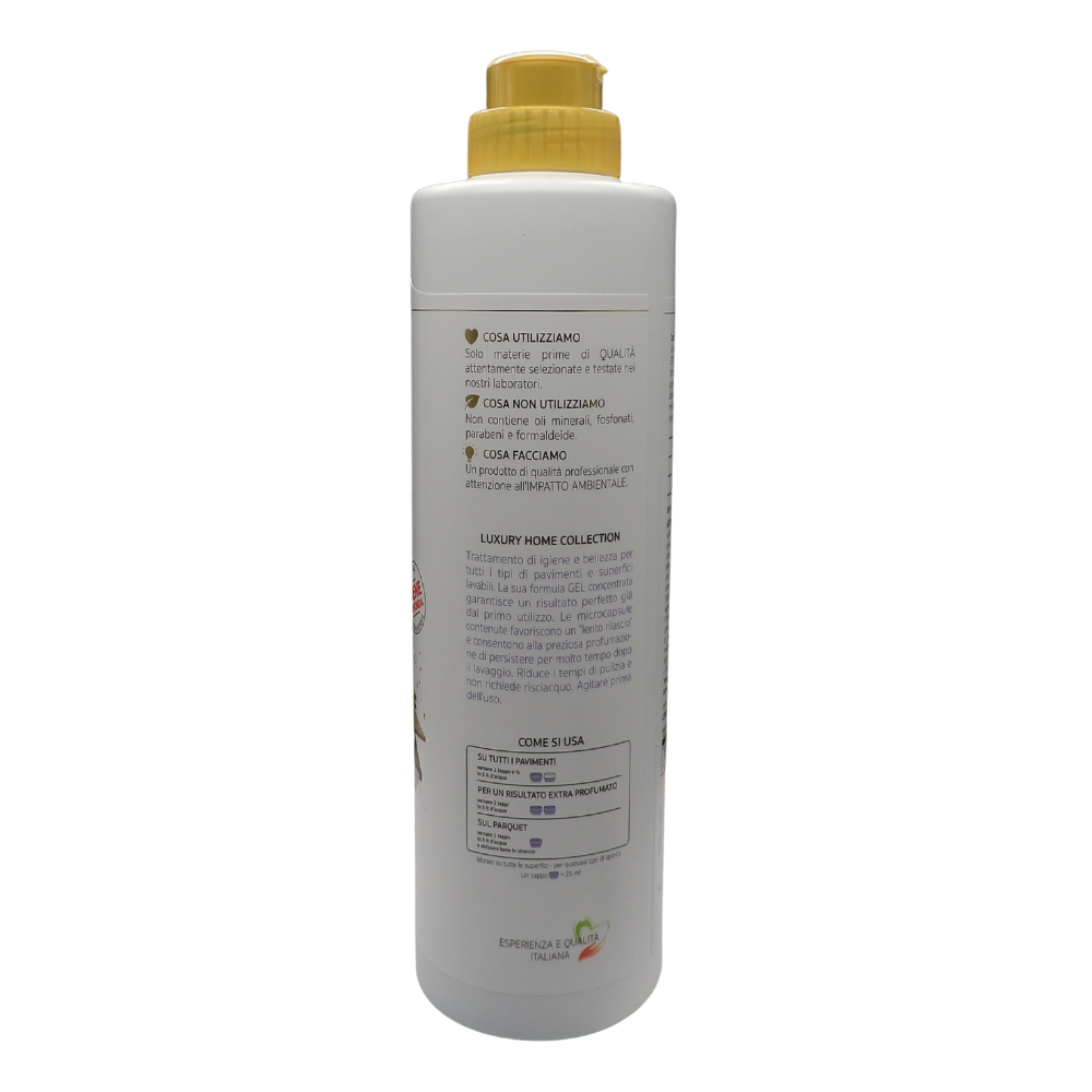 Wexór ELISIR PAVIMENTI Fiori D'Acqua, Detergente In Gel Igienizzante Con Microcapsule, Profumo PATCHOULI, MENTA FRESCA e FIORI D'ACQUA 750ml