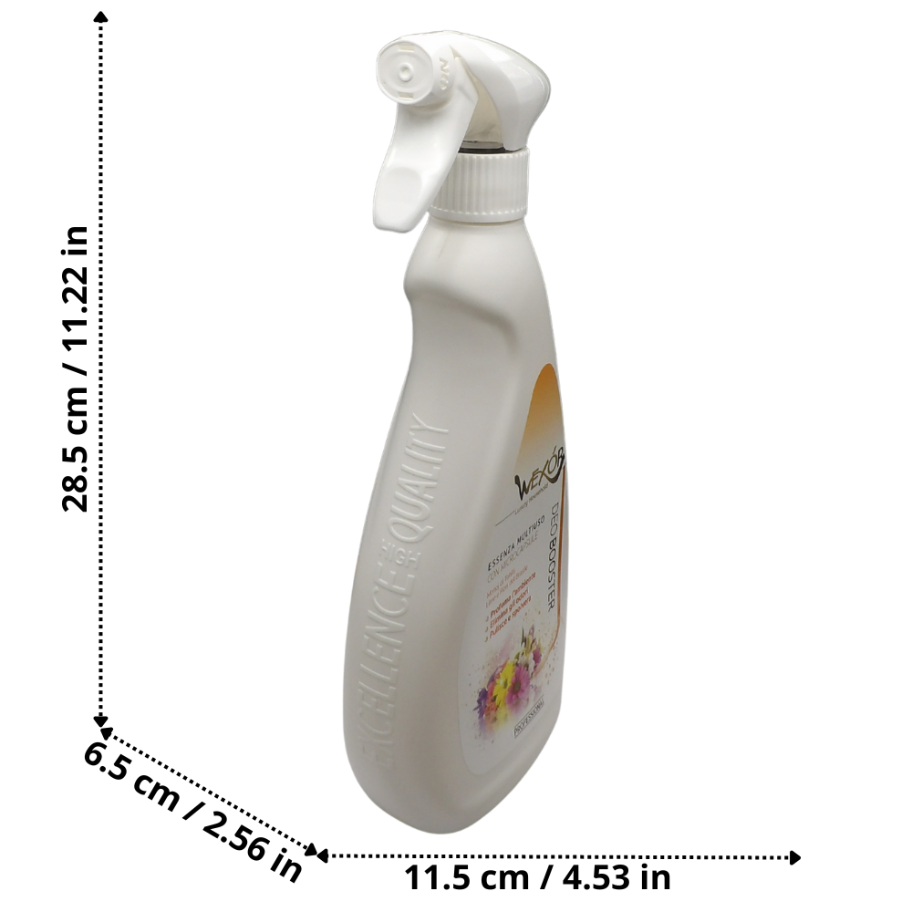 Wexór DEOBOOSTER Armonia Arancione, Essenza Multiuso Spray con Microcapsule Lunghissima Durata. Profumo Di MONOJ DI TAHITI, LIME e FIORI DEL BRASILE 750ml