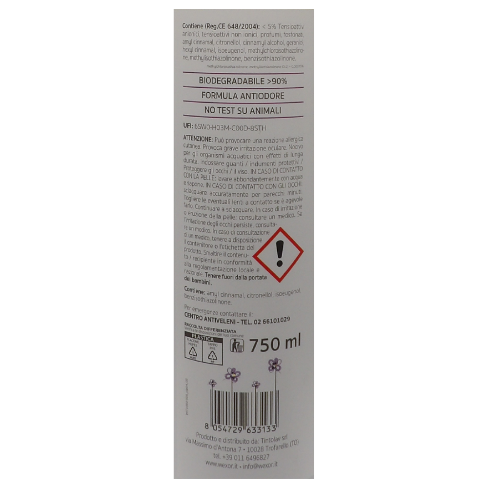 WEXOR ELIMINA ODORI Pavimenti IGIENE Profonda 750 ML