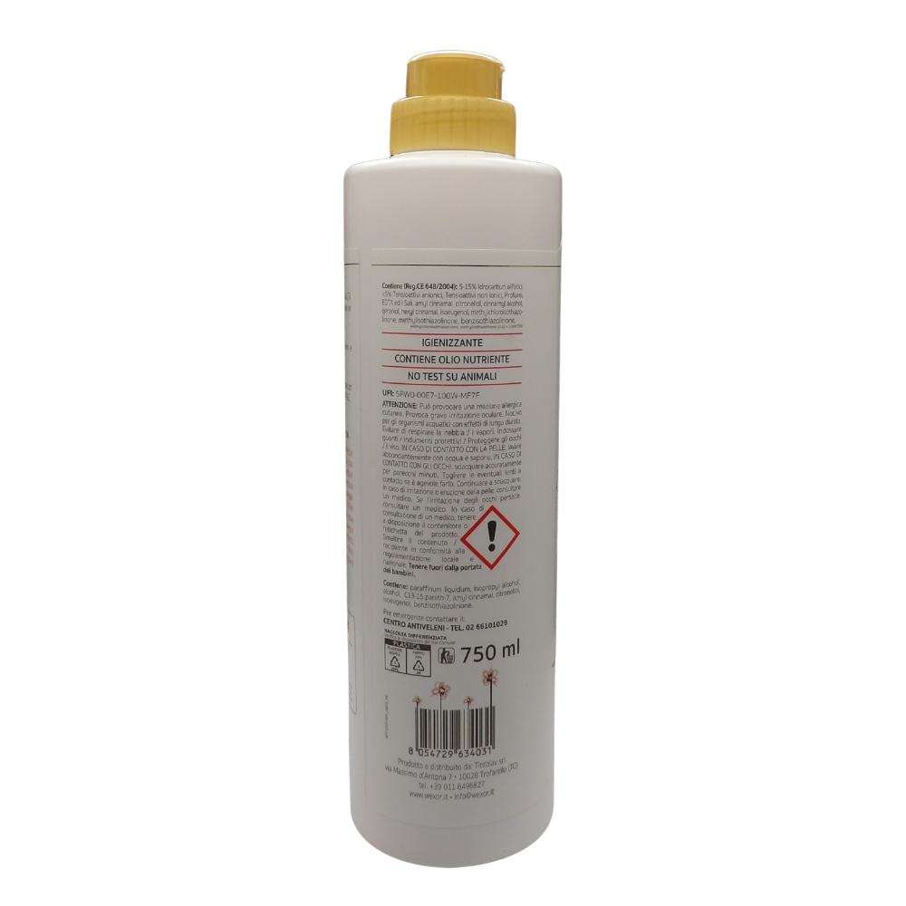 Wexór Elisir PARQUET Detergente Con Olio Nutriente. GEL PROFUMANTE – Alta Protezione, ROSA INGLESE, GERANIO e FIORI DI CILIEGIO 750ml