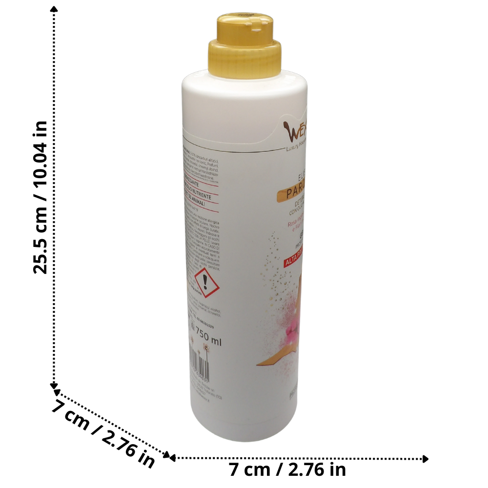 Wexór Elisir PARQUET Detergente Con Olio Nutriente. GEL PROFUMANTE – Alta Protezione, ROSA INGLESE, GERANIO e FIORI DI CILIEGIO 750ml