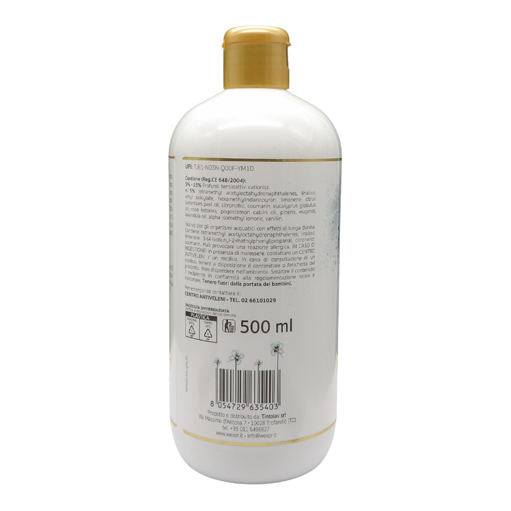 Wexór Profuma Bucato Con Ammorbidente, Formula Mangia Odori, ELISIR ACQUATICO. Per Un Bucato Soffice, Voluminoso e Profumatissimo 500ml