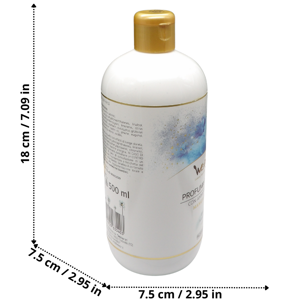 Wexór Profuma Bucato Con Ammorbidente, Formula Mangia Odori, ELISIR ACQUATICO. Per Un Bucato Soffice, Voluminoso e Profumatissimo 500ml