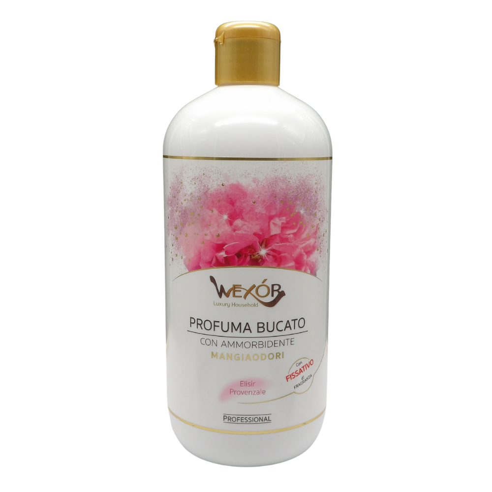 Wexòr Profuma Bucato Con Ammorbidente, Formula Mangia Odori, ELISIR PROVENZALE. Per Un Bucato Soffice, Voluminoso e Profumatissimo 500ml
