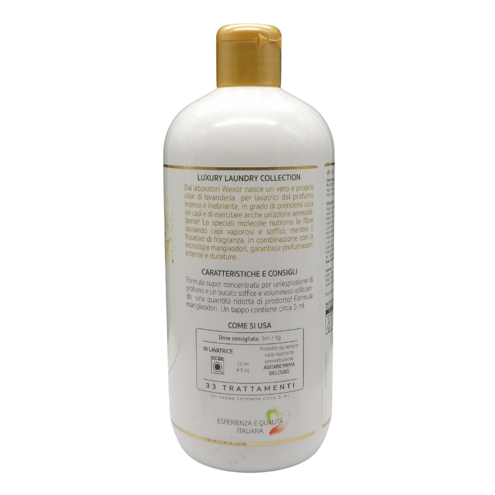 WEXOR W. Elisir Bucato- Profumo Bucato con Ammorbidente, Formula Mangiaodori, Bucato Soffice, Voluminoso e Profumatissimo, 500ml (Elisir Mediterraneo,