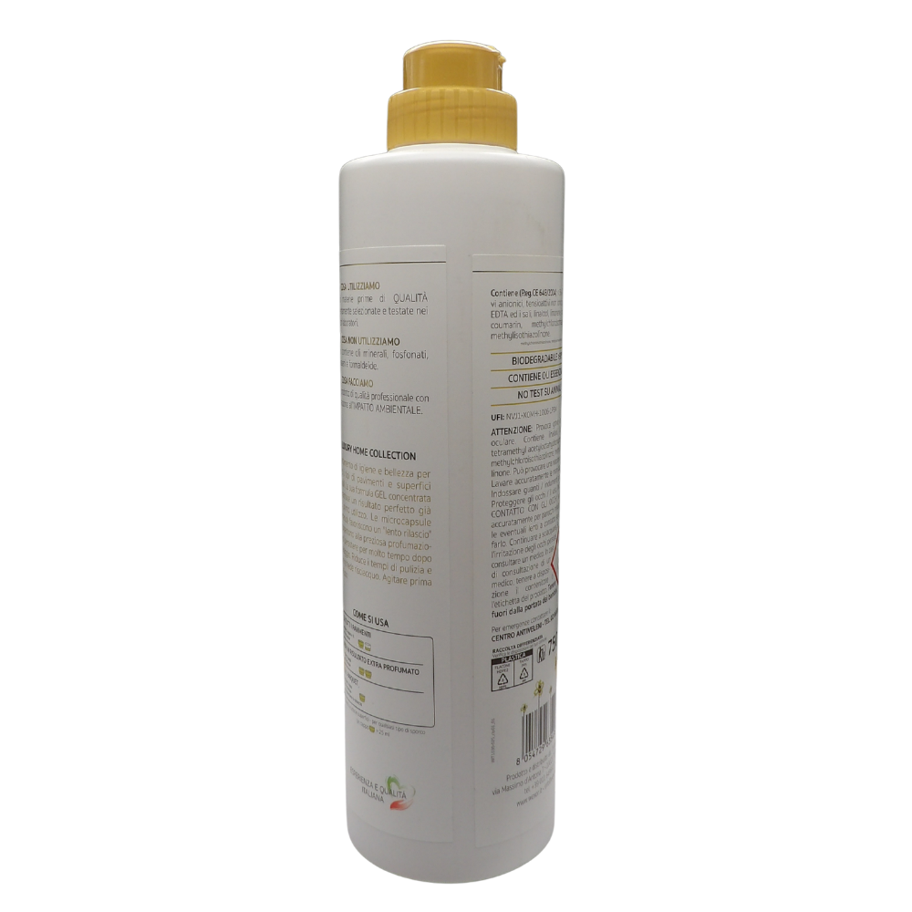 Wexór ELISIR PAVIMENTI Zagara, Detergente In Gel Igienizzante Con Microcapsule, Profumo ZAGARA, FIOR DI LOTO e ACCORDO MEDITERRANEO 750ml