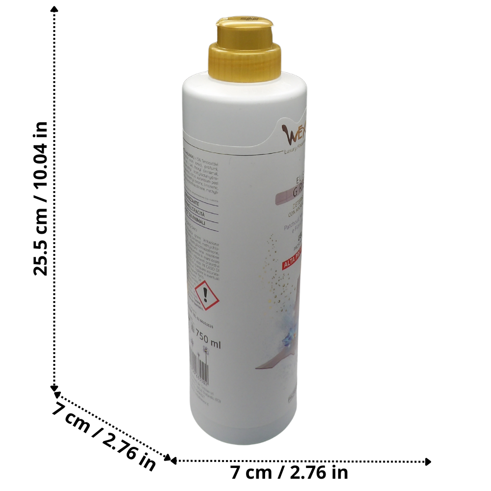 Wexór Elisir GRES Detergente In Gel Con Microcapsule Igienizzante, Alta Protezione. Profumo PATCHOULI, MENTA FRESCA e FIORI D'ACQUA 750ml