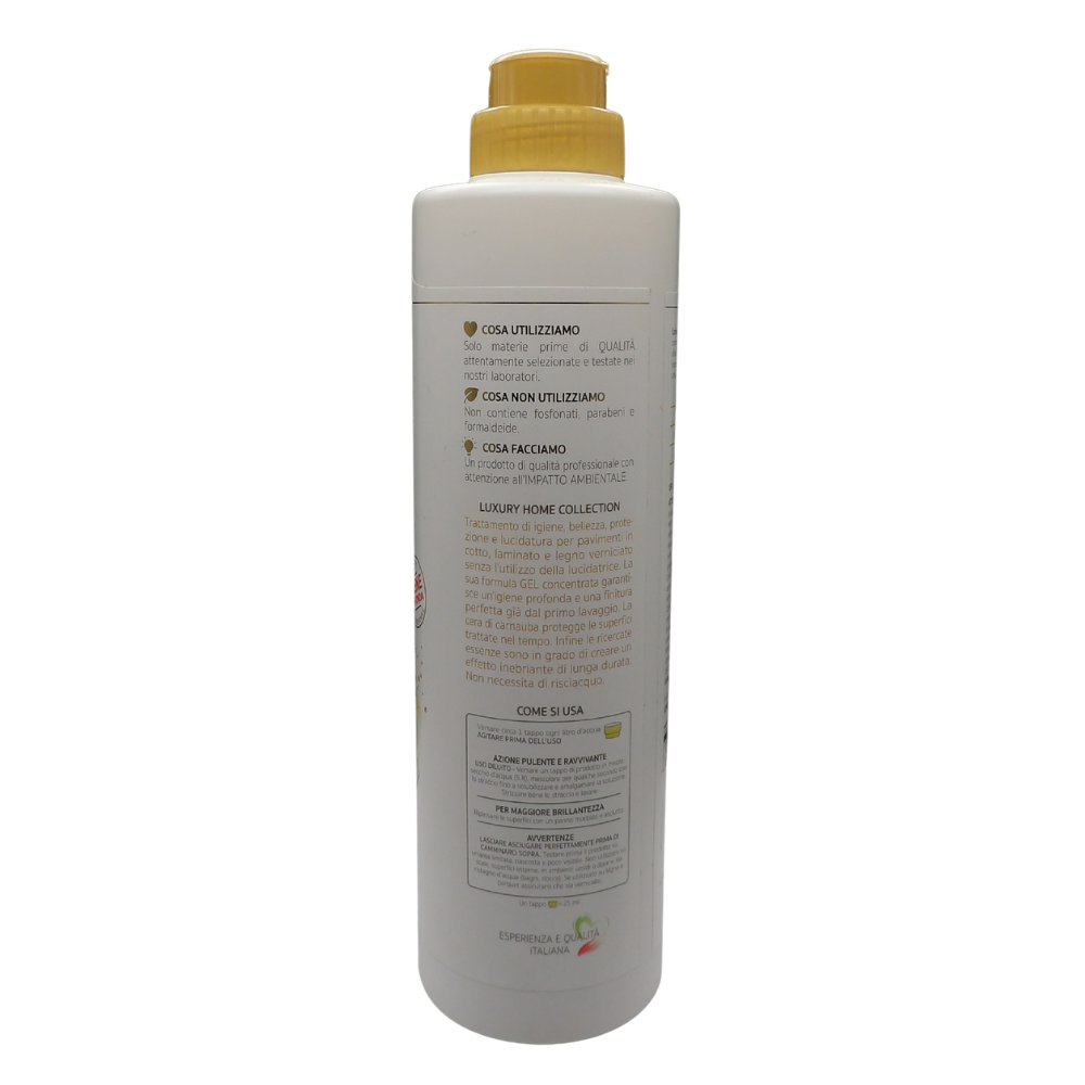 Wexór Elisir LAVA INCERA Detergente In Gel Con Cera Carnauba Igienizzante. Profumo Intenso Di ZAGARA, FIOR DI LOTO e ACCORDO MEDITERRANEO a Lento Rilascio Grazie Alle Microcapsule 750ml