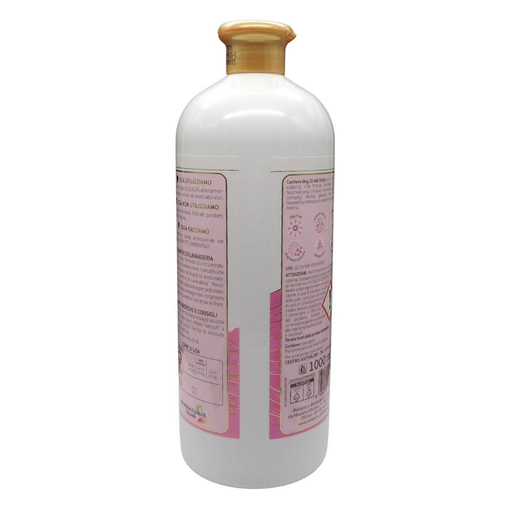 Wexór AMMORBIDENTE PROFUMANTE ROSE & PEONIA Extra Parfum. Per Un Bucato Vaporoso e Super Profumato. Morbidezza Che Coccola, Fragranze Indimenticabili! 1000ml
