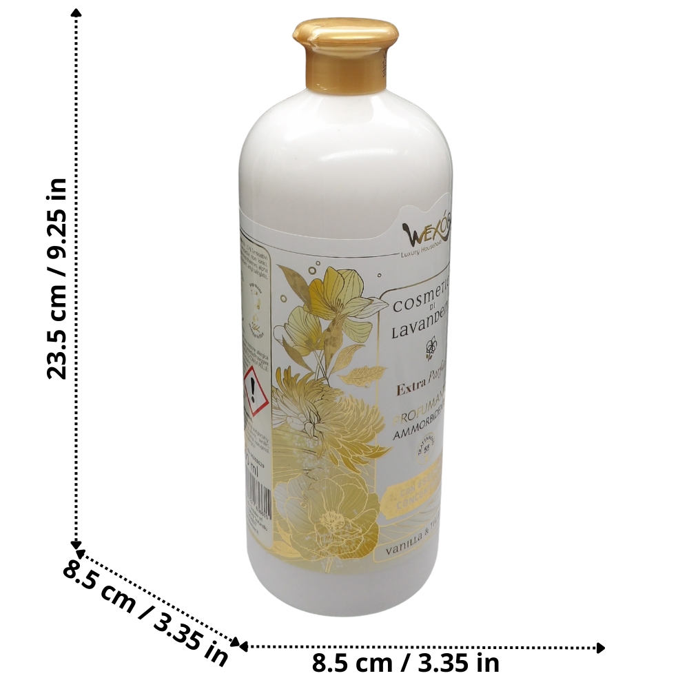 Wexór AMMORBIDENTE PROFUMANTE VANILLA & THIARÈ Extra Parfum. Per Un Bucato Vaporoso e Super Profumato. Morbidezza Che Coccola, Fragranze Indimenticabili! 1000ml