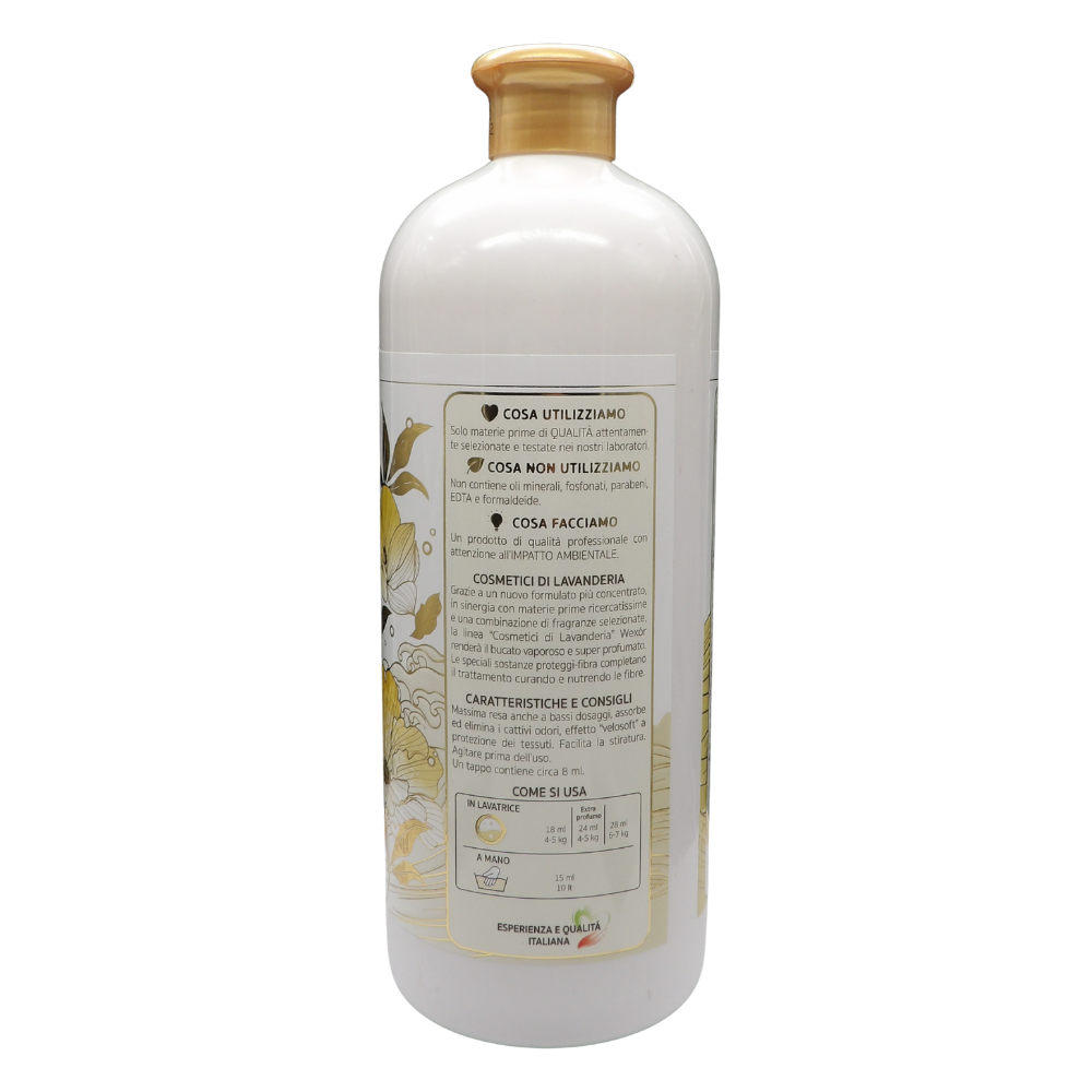 Wexór AMMORBIDENTE PROFUMANTE VANILLA & THIARÈ Extra Parfum. Per Un Bucato Vaporoso e Super Profumato. Morbidezza Che Coccola, Fragranze Indimenticabili! 1000ml