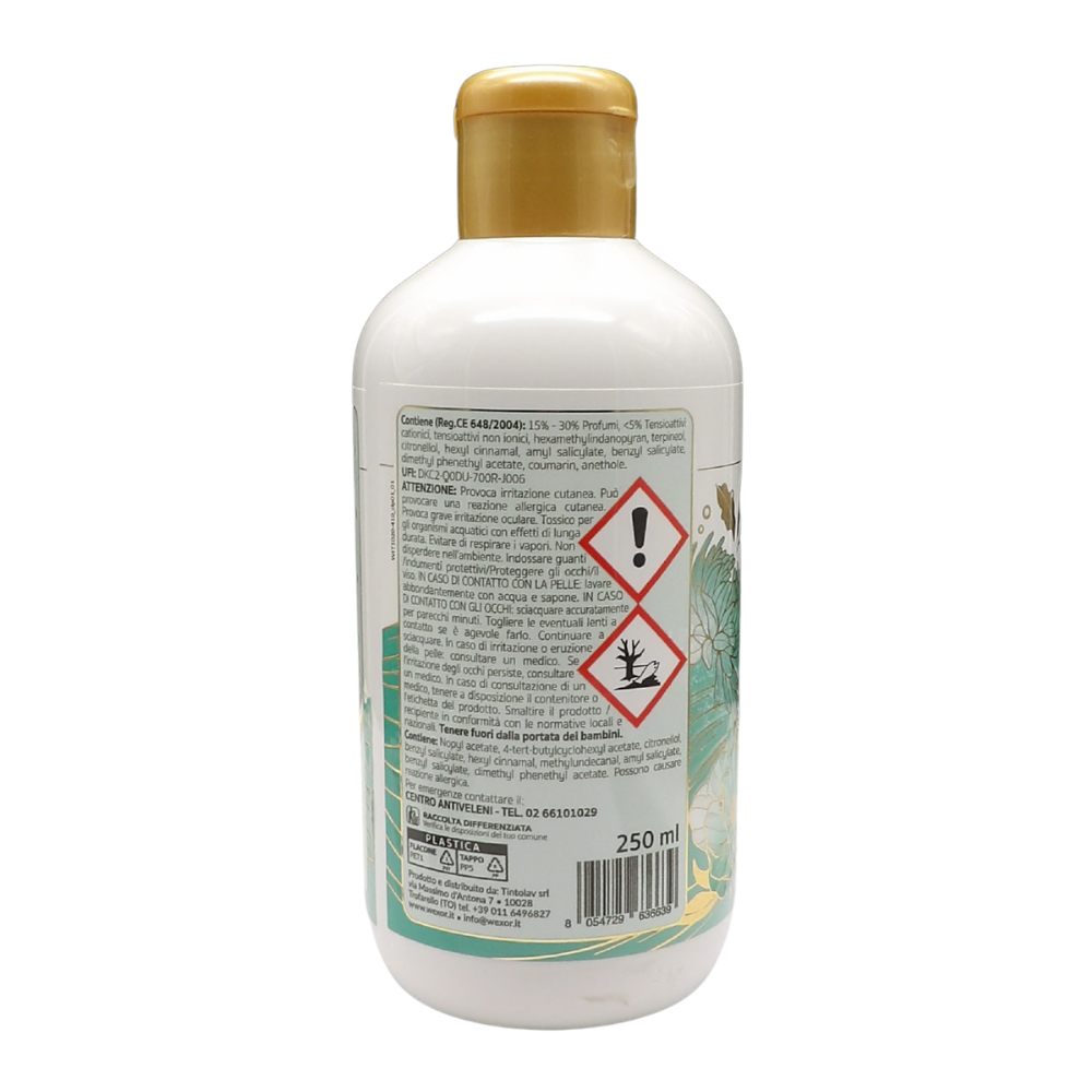 Wexór Essenza PROFUMA BUCATO FIOR DI LOTO Extra Parfum. Un Concentrato Di Morbidezza e Profumo Inebriante In Poche Gocce Di Prodotto 250ml