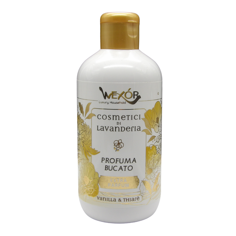 Wexór Essenza PROFUMA BUCATO VANILLA & THIARÈ Extra Parfum. Un Concentrato Di Morbidezza e Profumo Inebriante In Poche Gocce Di Prodotto 250ml