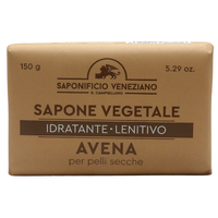 SAPONIFICIO VENEZIANO Sapone Solido Per Viso, Mani e Corpo, Arricchito Con Oli Essenziali. Senza Grassi Animali, Parabeni e Coloranti. Disponibile In Diverse Fragranze 150g (AVENA, Unità)