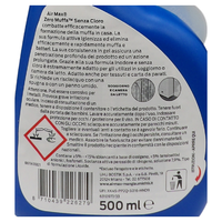 AIR MAX Zero Muffa Senza Cloro Flacone 500ml efficace prodotto antimuffa inodore ideale per l'uso su superfici delicate e in ambienti chiusi come soggiorni e camere da letto, poiché privo di agenti sbiancanti a base di cloro