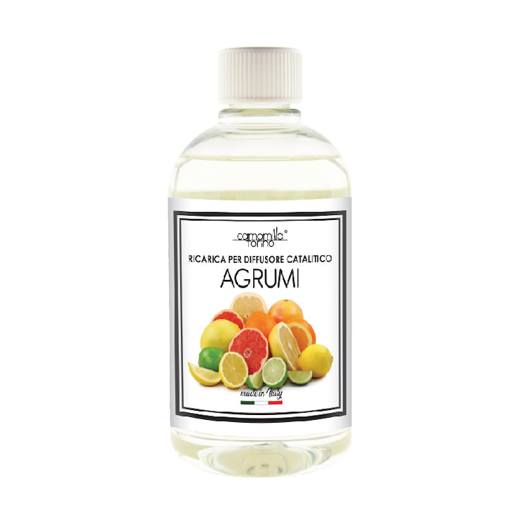 Camomilla Torino Ricarica Profumo 500 ml per Lampada Catalitica 25 Fragranze Naturali e Intense ad Alto Concentrato di Essenza- Made in Italy