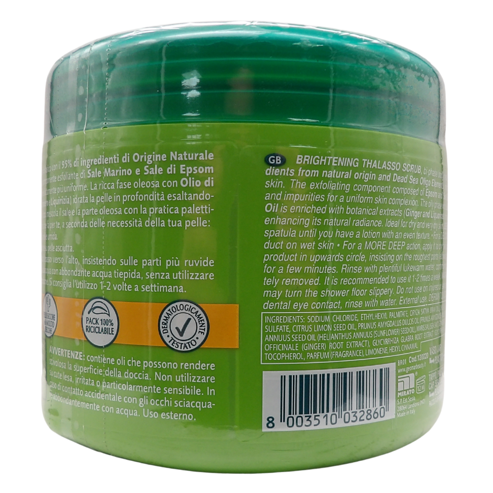 GEOMAR Thalasso Scrub Illuminante con Zenzero e Liquirizia 600g