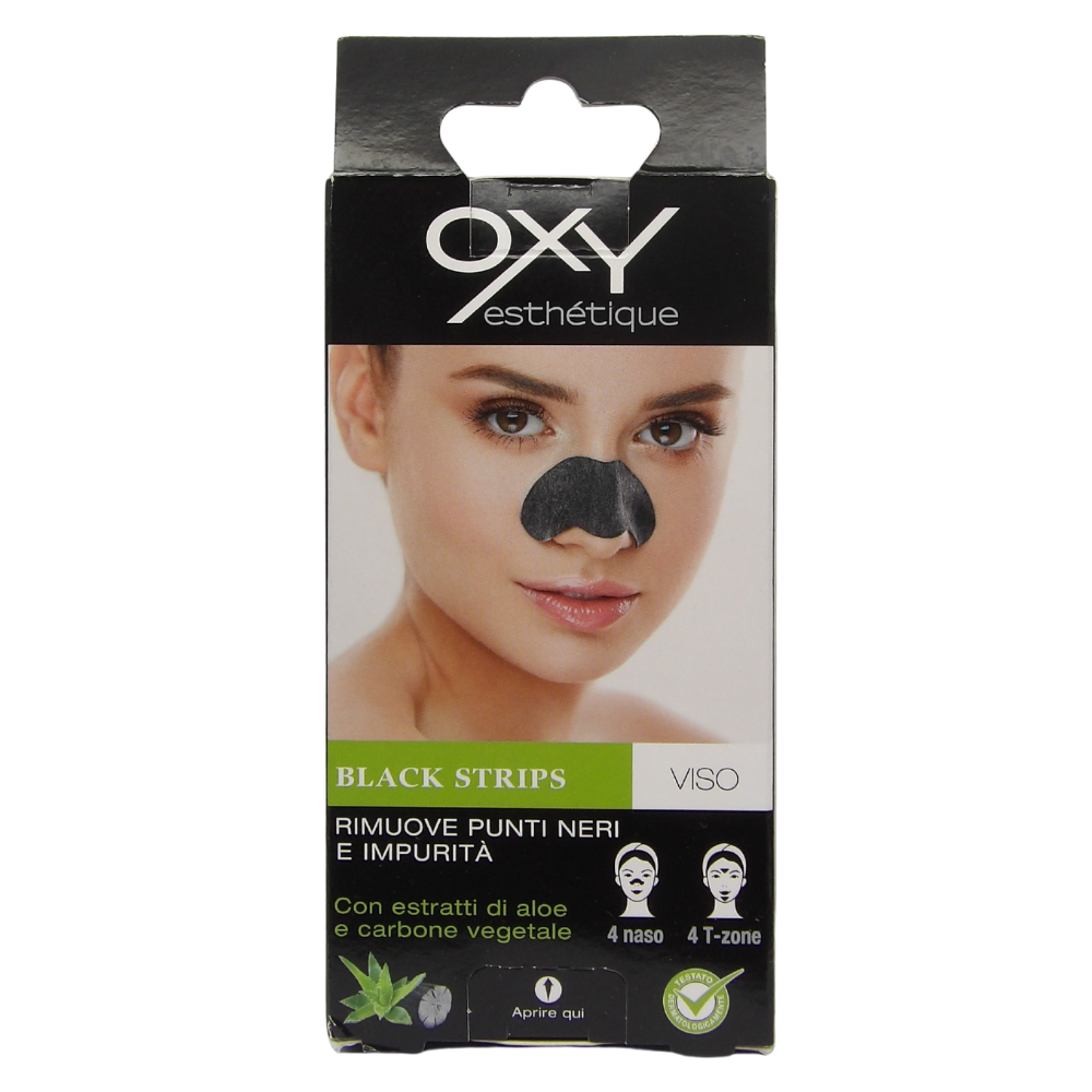 OXY Cerotti Viso Purificanti (Black Strips) sono cerottini purificanti per il viso che aiutano a eliminare efficacemente sebo in eccesso, impurità e punti neri, lasciando la pelle visibilmente più pulita e liscia.