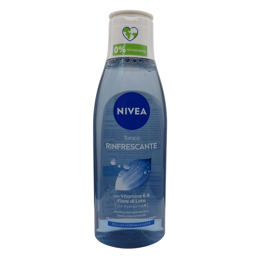 NIVEA Tonico Vitalizzante/Rinfrescante con estratto di Fiore di Loto e Vitamina E, in formato da 200 ml.