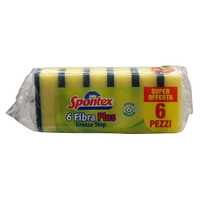 SPONTEX Spugna Grasso Stop 6Fibra Plus (Confezione Da 6 Spugne)