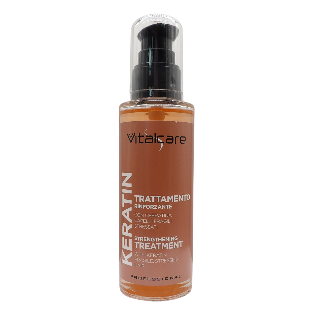 Vitalcare | Keratin - Trattamento Rinforzante per Capelli Fragili e Aiuta a Ricostruire la Fibra Capillare, 100 ml