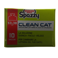 DOMOPAK SPAZZY CLEAN CAT, Sacchi Per Lettiera Con Lacci Di Chiusura (Confezione Da 10 Sacchetti) 53x38cm