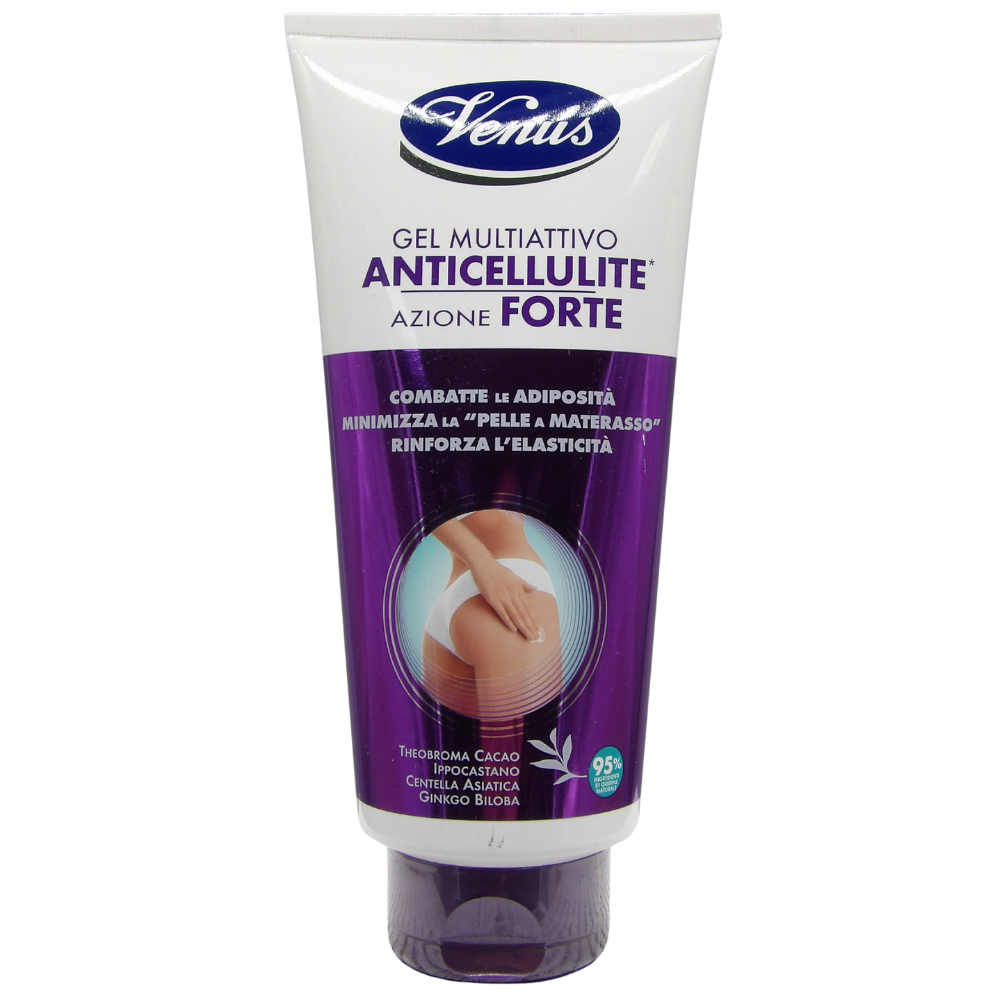 VENUS Gel Multiattivo Anticellulite, Azione Forte. Combatte Le Adiposità, Minimizza La "Pelle a Materasso", Rinforsa L'Elasticità 300ml
