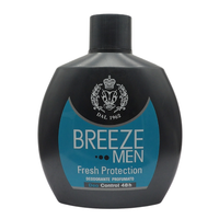 BREEZE Deodorante Profumato Men, FRESH PROTECTION, No Gas, Formulato Senza Sali Di Alluminio 100ml