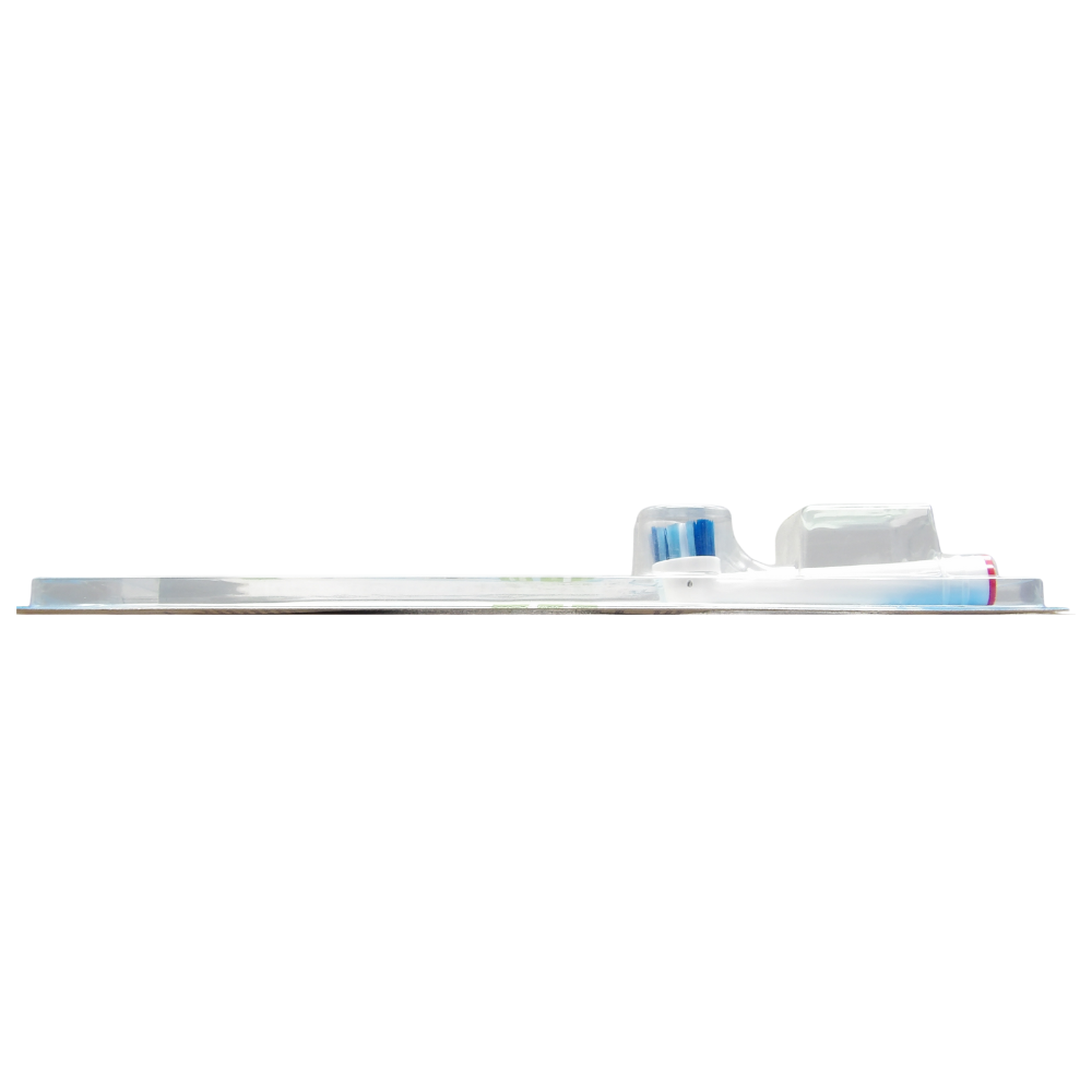 DENTASK PLUS FIT, Testina Per Una Pulizia Di Precisione. Media. Setole a Lunghezza Differenziata. Compatibile Con La Maggior Parte Degli Spazzolini Elettrici (Confezione Da 2 Ricariche)