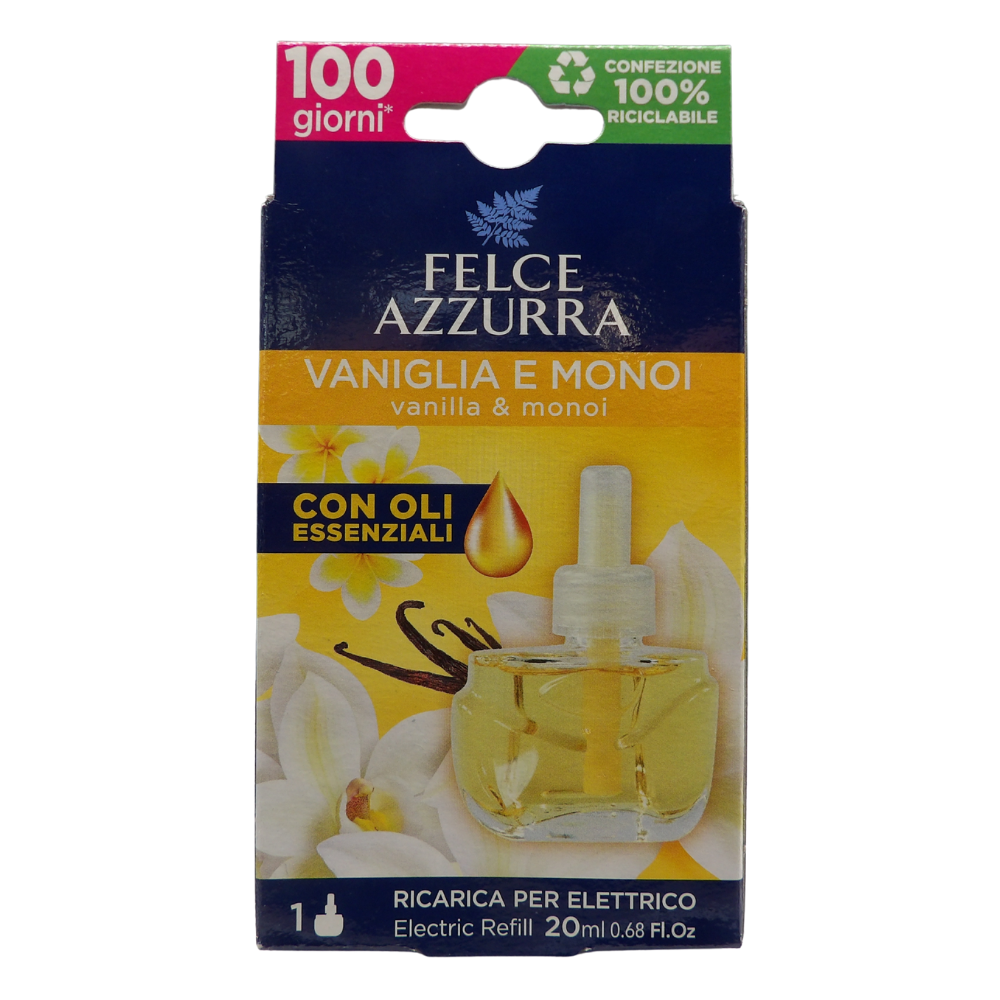 Felce Azzurra - Aria Di Casa, Ricarica Per Diffusore Elettrico, VANIGLIA e MONOI 20ml