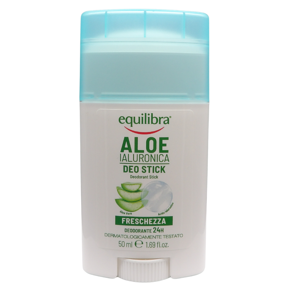 EQUILIBRA Deo Stick ALOE IALURONICA, FRESCHEZZA, 0% Alcool, Sls e Sles,Parabeni e Petrolati. Adatto Per Pelli Sensibili 50ml